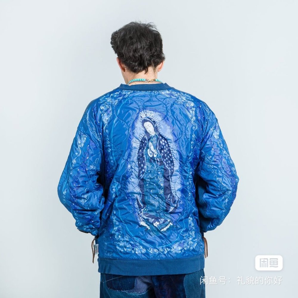 Fleece Knit Bivouac Sweat (Virgin Mary) - Indigo/Purple